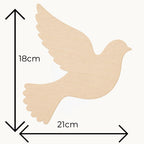 Wooden Dove Mosaic Base – 6mm Birchwood Ply Craft Blank (21cm) Garden Décor Projects