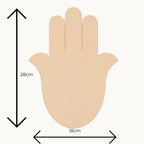 Wooden Hamsa Hand Mosaic Base – 6mm Birchwood Ply Craft Blank (28cm x 18cm) Garden Décor Projects