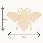Wooden Bee Mosaic Base – 6mm Birchwood Ply Craft Blank (20cm x 14cm) Garden Décor Projects