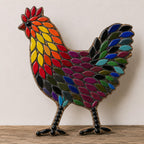 Wooden Rooster Mosaic Base – 6mm Birchwood Ply Craft Blank (21cm x 19cm) Garden Décor Projects
