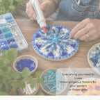 Rainbow Bloom Flower Pop Mosaic Kit – DIY Garden Mosaic Craft Kit for Beginners