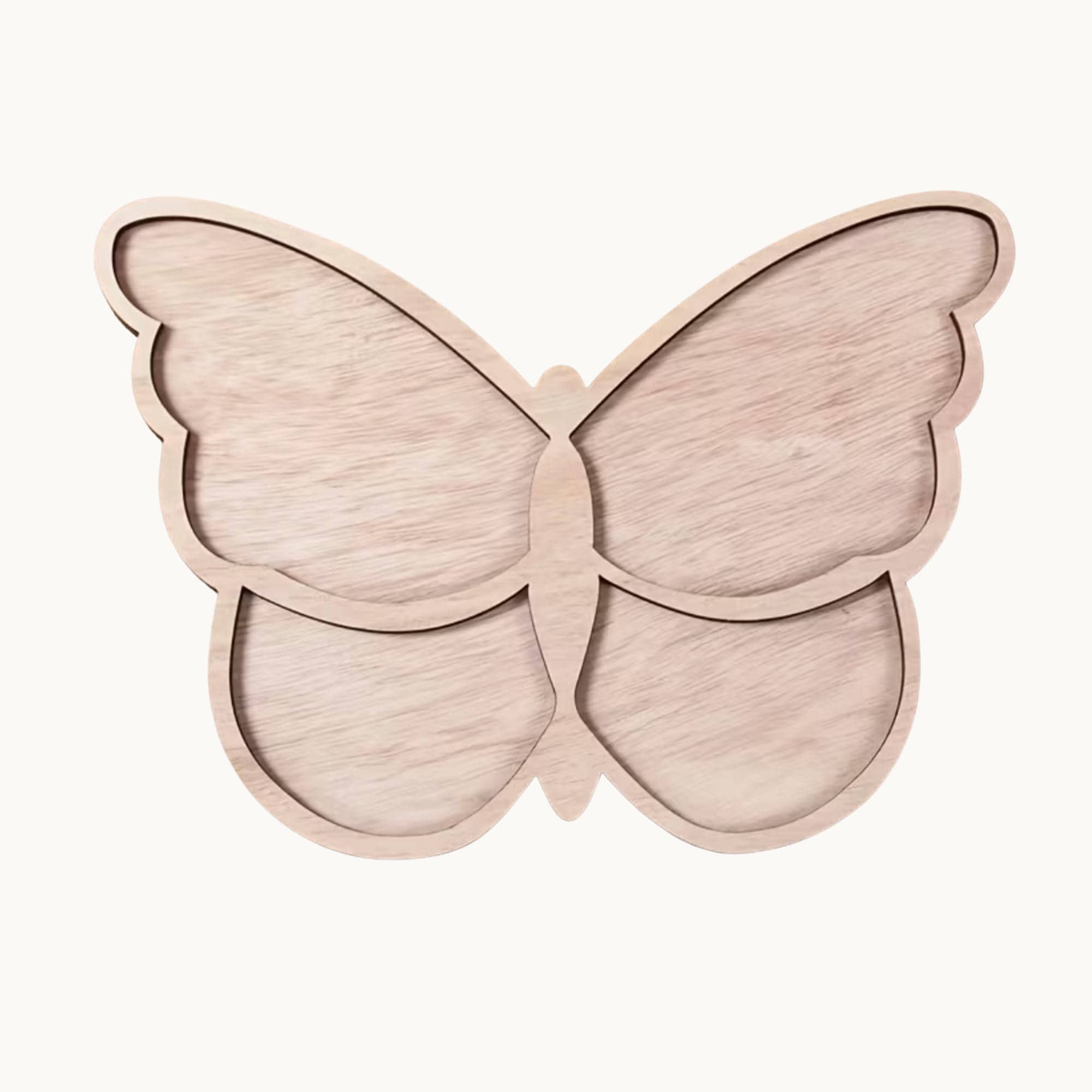 Medium Laser Cut Wooden Butterfly Mosaic Base | 22cm Craft Shape for Broken China