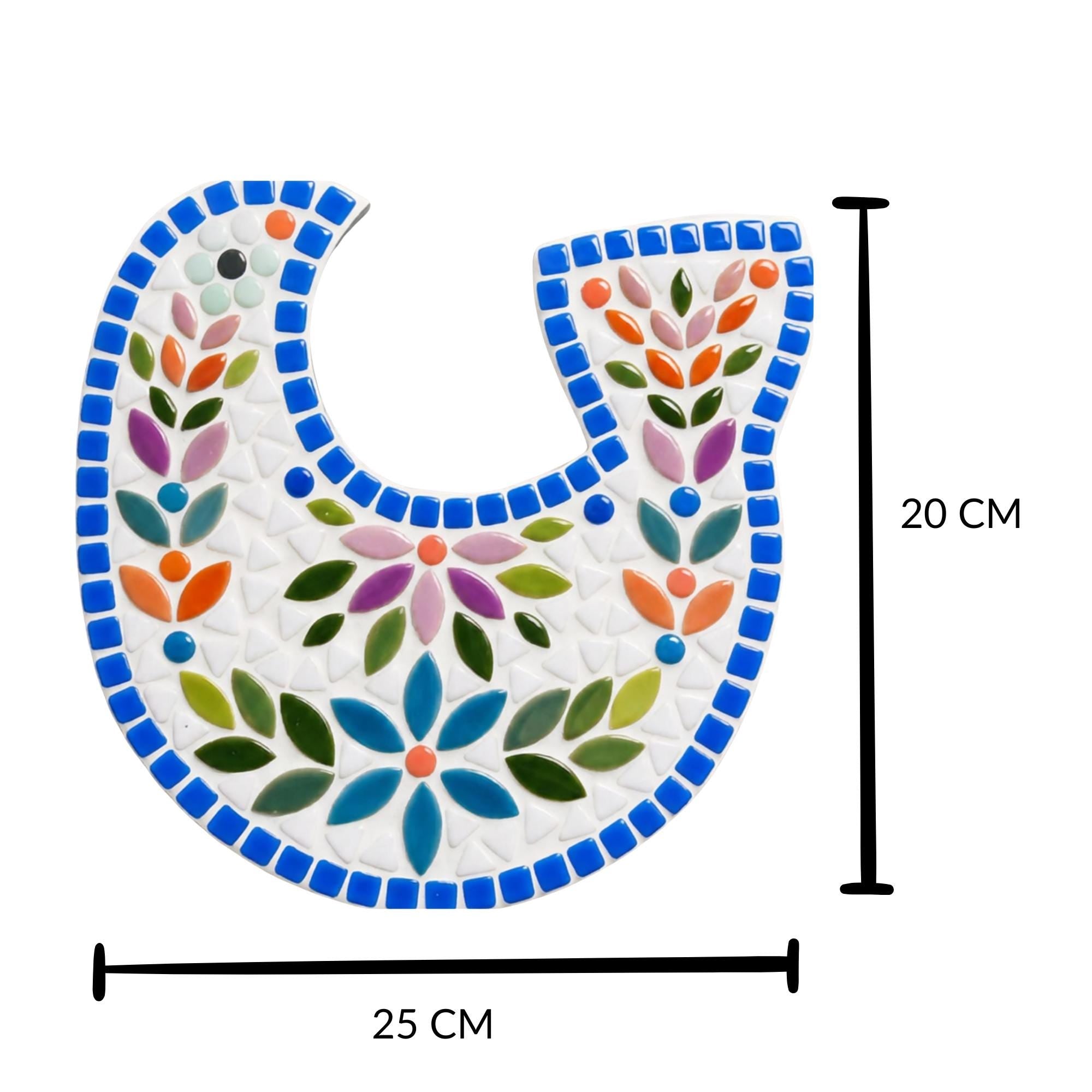 Scandi Folk Art Collection - Bird Mosaic Kit DIY Mosaic Craft Kit | Nordic Folk Art | Beginner Mosaic Kit | Suitable for beginners