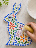 Scandi Folk Art Collection - Hare Mosaic Kit DIY Mosaic Craft Kit | Nordic Folk Art | Beginner Mosaic Kit | Suitable for beginners.