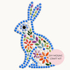 Scandi Folk Art Collection - Hare Mosaic Kit DIY Mosaic Craft Kit | Nordic Folk Art | Beginner Mosaic Kit | Suitable for beginners.
