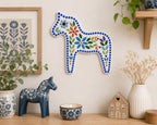 Scandi Folk Art Collection - Dala Horse Mosaic Kit DIY Mosaic Craft Kit | Nordic Folk Art | Beginner Mosaic Kit | Suitable for beginners
