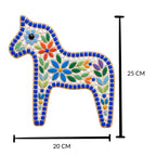 Scandi Folk Art Collection - Dala Horse Mosaic Kit DIY Mosaic Craft Kit | Nordic Folk Art | Beginner Mosaic Kit | Suitable for beginners