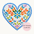 Scandi Folk Art Collection - Heart Mosaic Kit DIY Mosaic Craft Kit | Nordic Folk Art | Beginner Mosaic Kit | Suitable for beginners