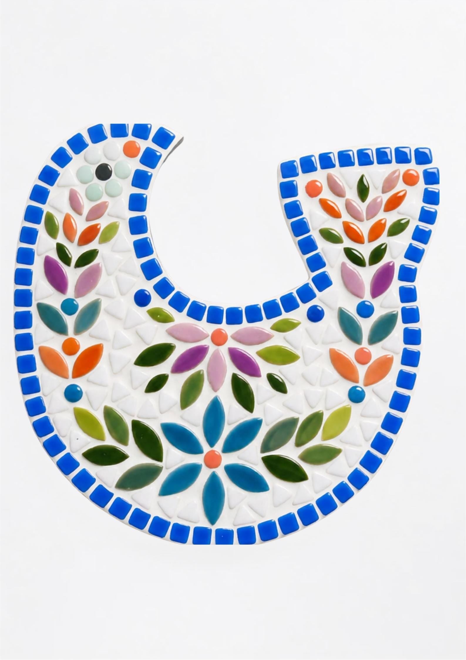Scandi Folk Art Collection - Bird Mosaic Kit DIY Mosaic Craft Kit | Nordic Folk Art | Beginner Mosaic Kit | Suitable for beginners