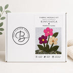 Fabric Mosaic Kit | Wildflower Garden Kinusaiga Craft | Beginner No Sew Art
