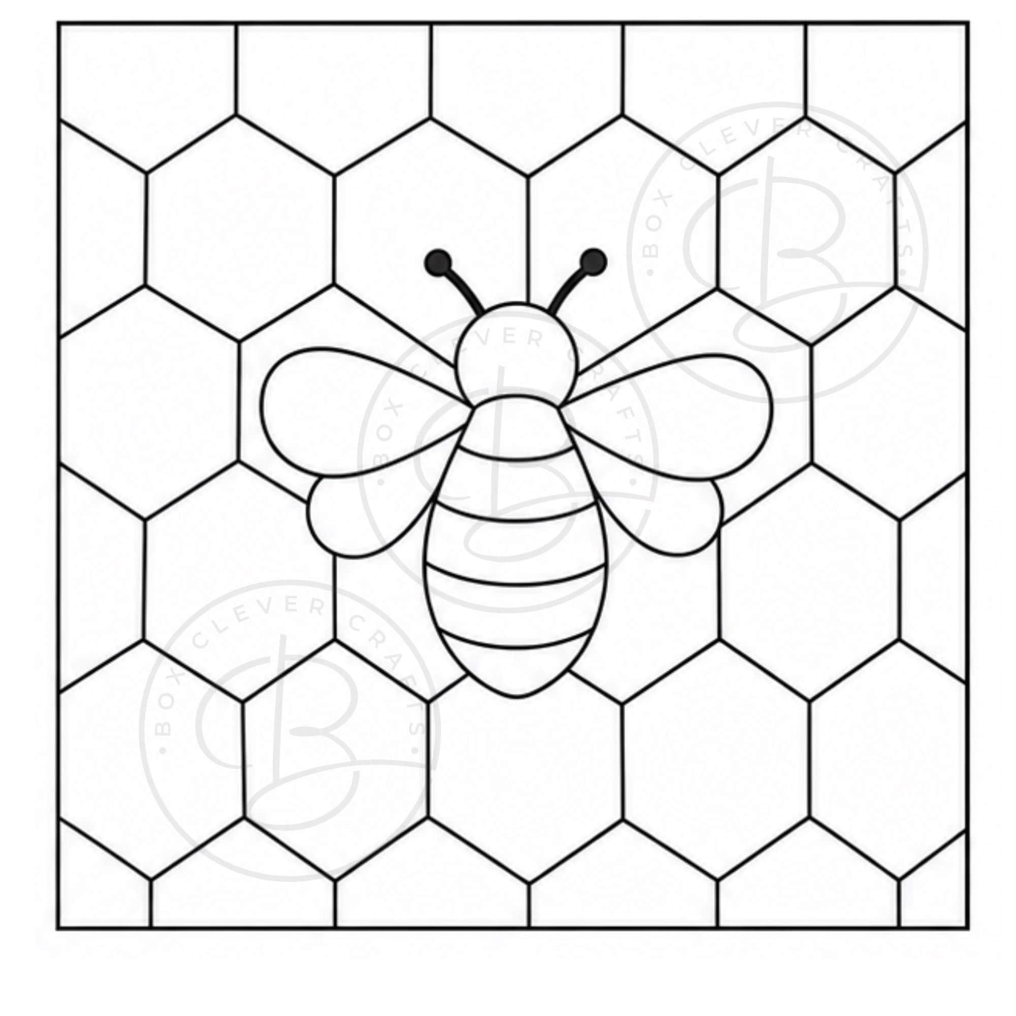 Bee Fabric Mosaic Supplies | Printed Pattern | Foam | Kinusaiga Tools | Simply Add Your Own Fabric