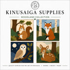 Woodland Animal Kinusaiga Supplies | Fabric Mosaic Templates | Foam Board | Kinusaiga Tools | Simply Add Your Own Fabrics