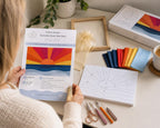 Box Clever Sunrise Fabric Mosaic Kit | Kinusaiga Inspired, Beginner Friendly | Includes Fabrics and Frame