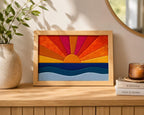 Box Clever Sunrise Fabric Mosaic Kit | Kinusaiga Inspired, Beginner Friendly | Includes Fabrics and Frame