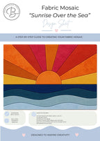Box Clever Sunrise Fabric Mosaic Kit | Kinusaiga Inspired, Beginner Friendly | Includes Fabrics and Frame