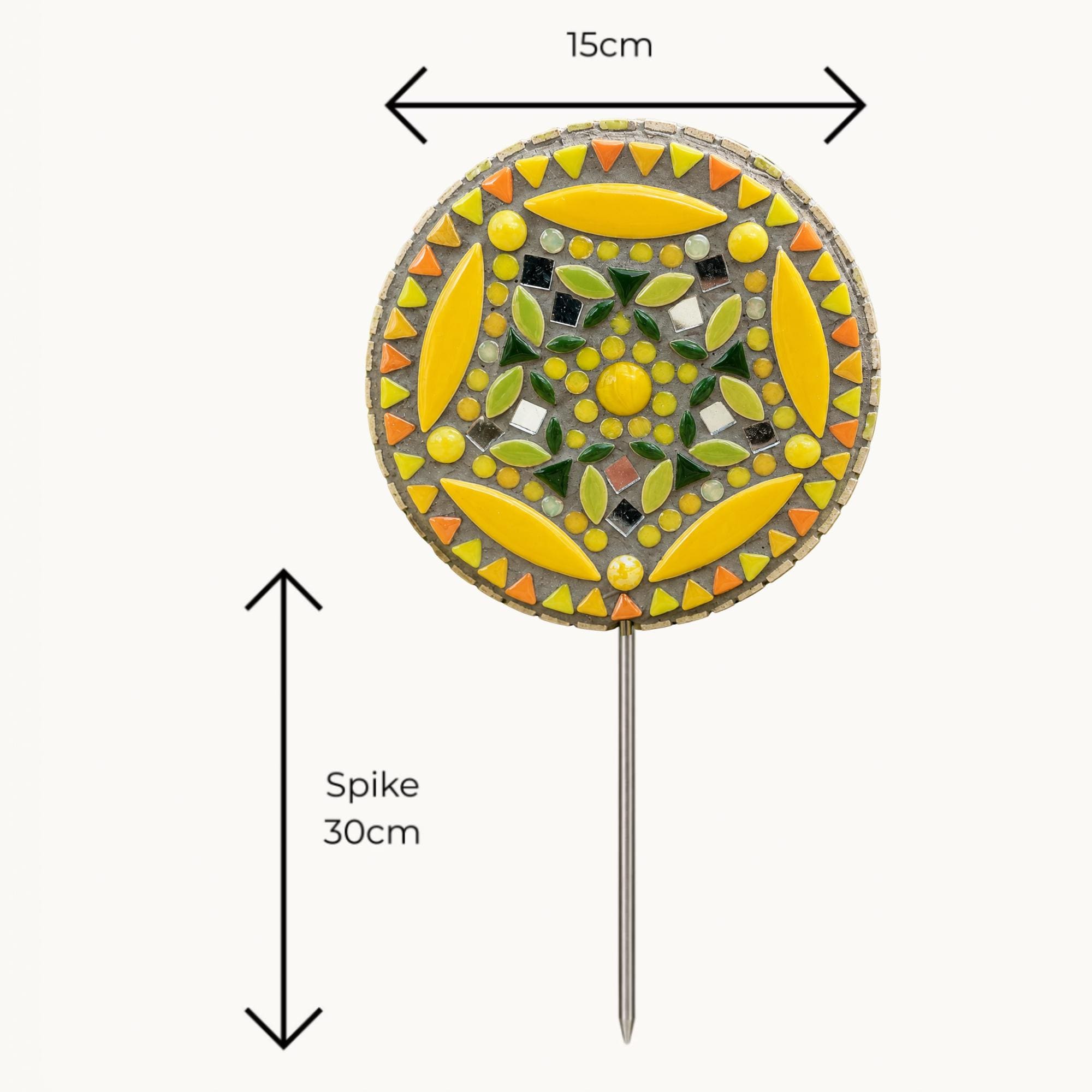 Golden Sunshine Flower Pop Garden Flower Mosaics - DIY Mosaic Craft Kit - Perfect Gift Idea