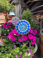 Jaipur Blue Flower Pop Mosaic Kit – DIY Garden Mosaic Craft Kit for Beginners