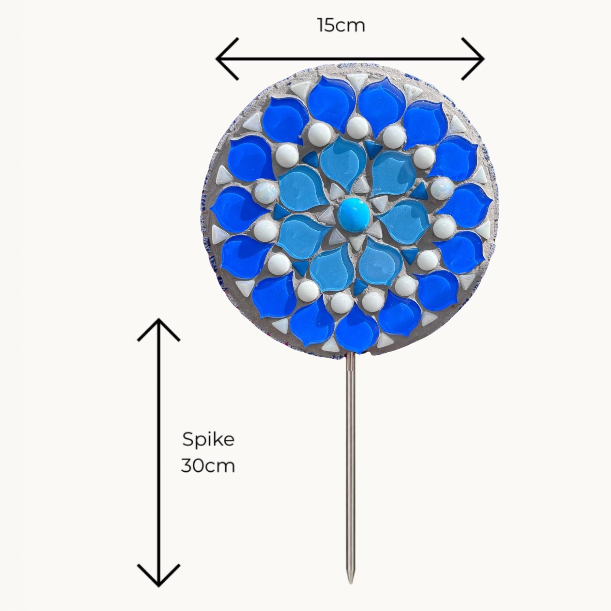 Jaipur Blue Flower Pop Mosaic Kit – DIY Garden Mosaic Craft Kit for Beginners