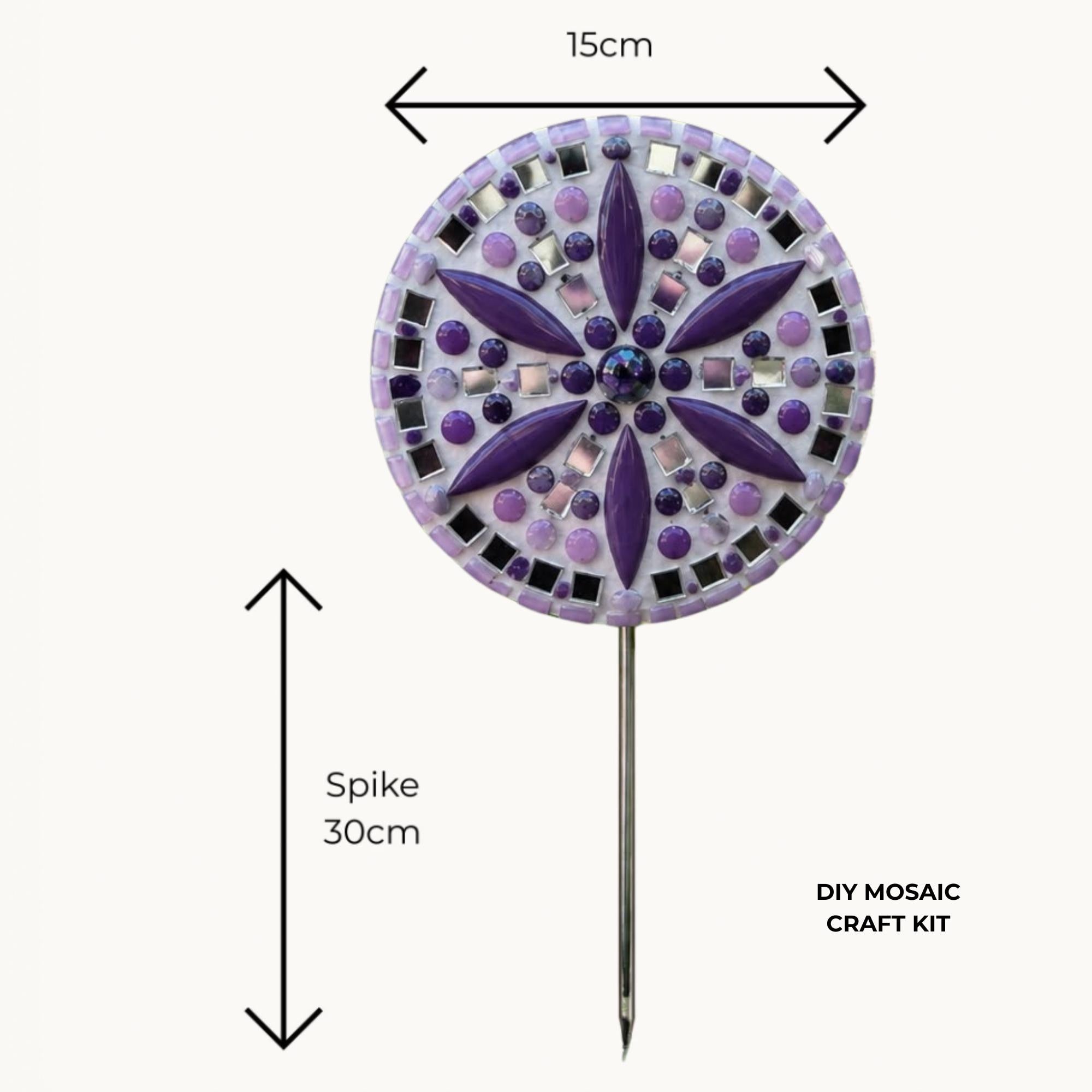 Lavender Dreams Flower Pop Mosaic Kit – DIY Garden Mosaic Craft Kit for Beginners