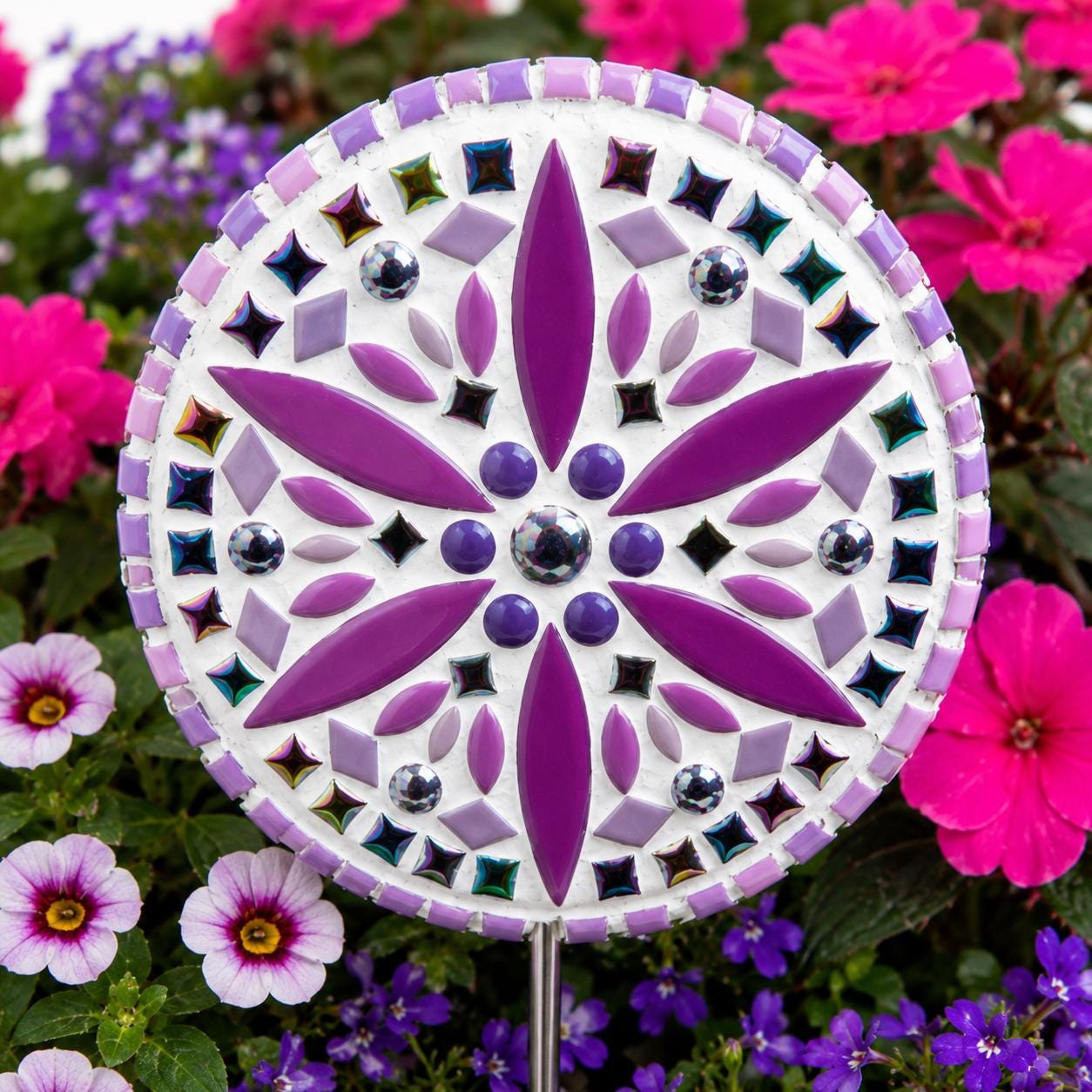 Lavender Dreams Flower Pop Mosaic Kit – DIY Garden Mosaic Craft Kit for Beginners
