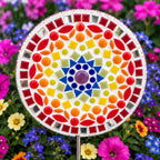 Rainbow Bloom Flower Pop Mosaic Kit – DIY Garden Mosaic Craft Kit for Beginners
