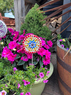 Rainbow Dot Flower Pop Mosaic Kit – DIY Garden Mosaic Craft Kit for Beginners