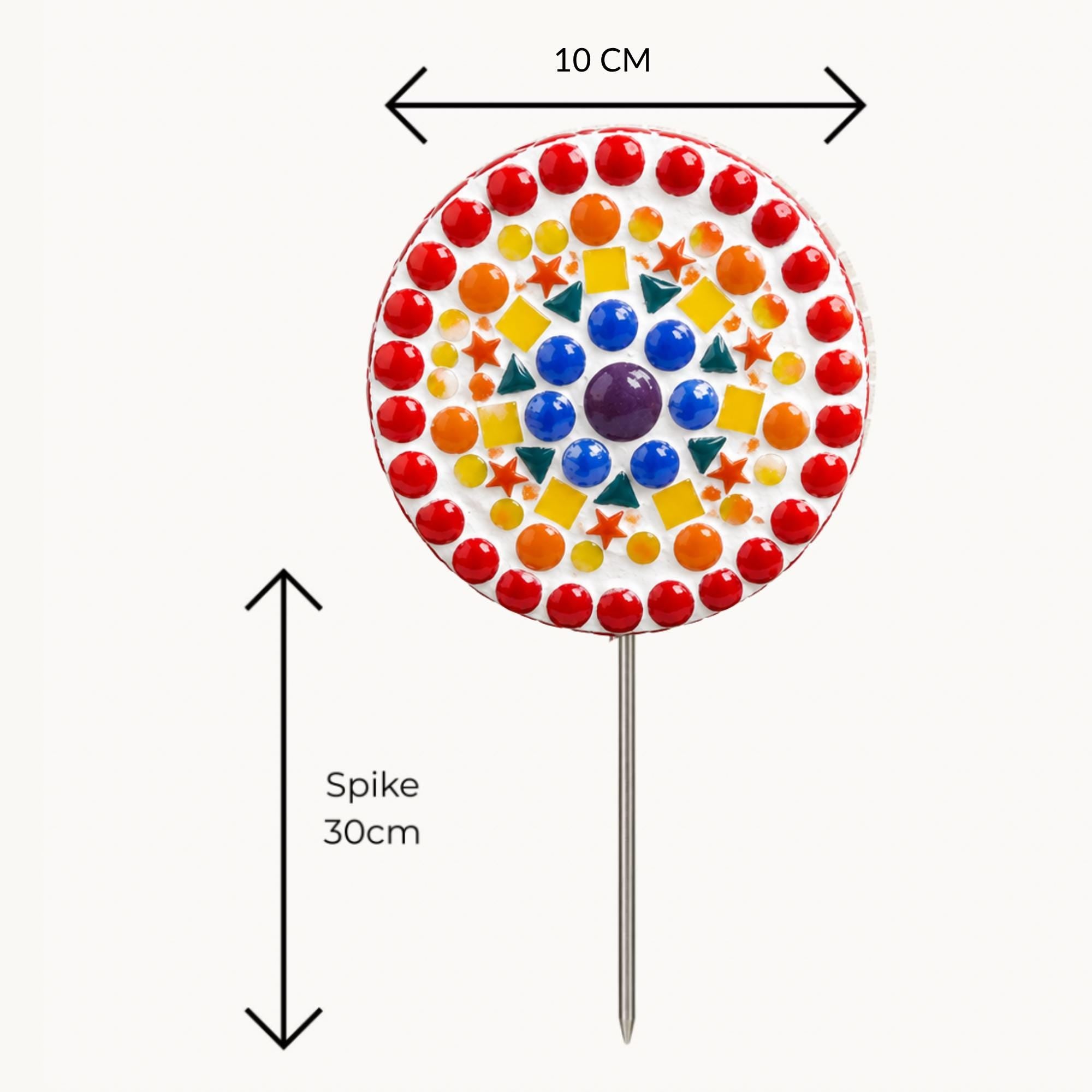 Rainbow Dot Flower Pop Mosaic Kit – DIY Garden Mosaic Craft Kit for Beginners
