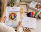 Fabric Mosaic Kit | Kinusaiga Inspired Magestic, Beginner Friendly | Includes Fabrics and Frame