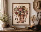 Collage Art Kit | Create Your Own Poster | Wild At Heart Cowboy Boots | Perfect Gift Idea