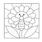 Bee Fabric Mosaic Supplies | Printed Pattern | Foam | Kinusaiga Tools | Simply Add Your Own Fabric
