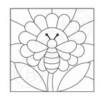 Kinusaiga Fabric Mosaic Patterns | 4 Bee Designs, 20cm Square (Digital Download)
