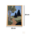 Fabric Mosaic Kit | Forest Path Kinusaiga Craft | No Sew Art (Beginner Friendly)