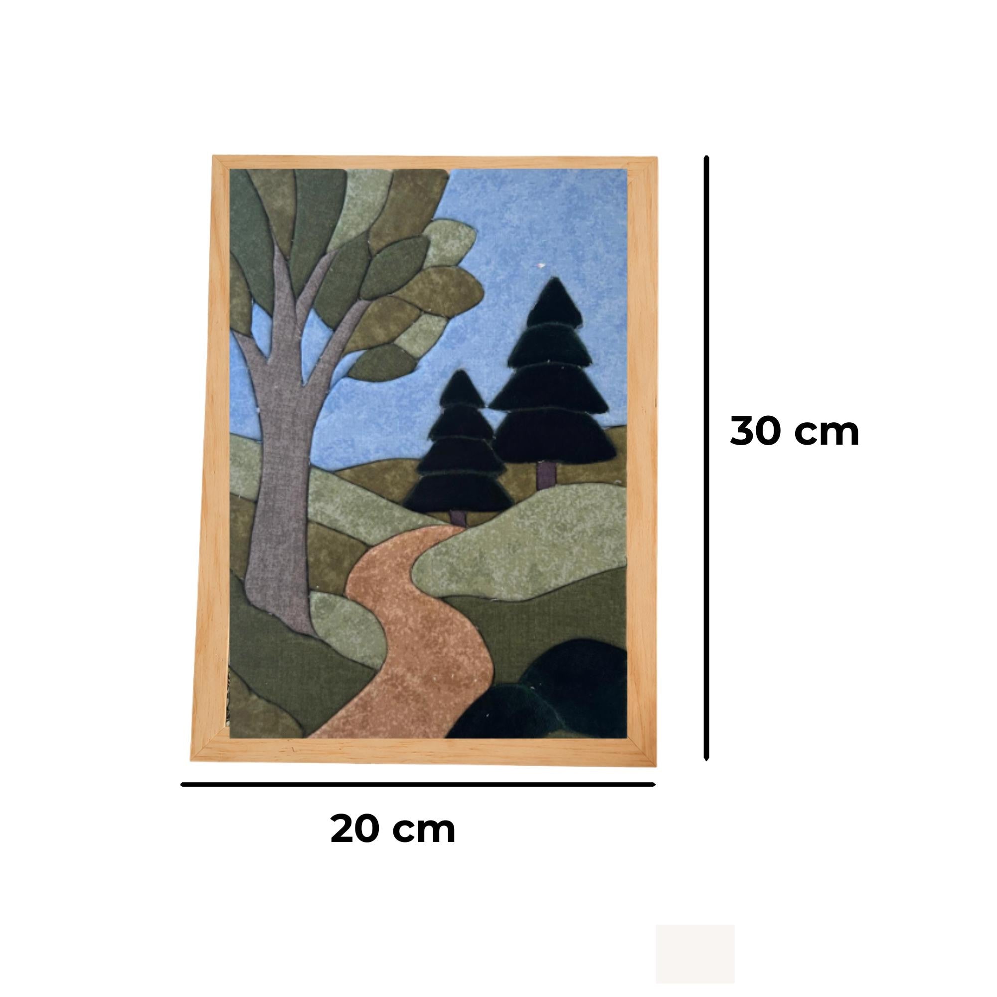Fabric Mosaic Kit | Forest Path Kinusaiga Craft | No Sew Art (Beginner Friendly)