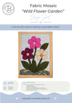 Fabric Mosaic Kit | Wildflower Garden Kinusaiga Craft | Beginner No Sew Art