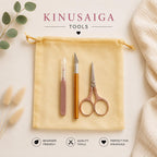 Fabric Mosaic Kinusaiga Tools | Essential Tools for Fabric Mosaic Set of Three in Organza Bag