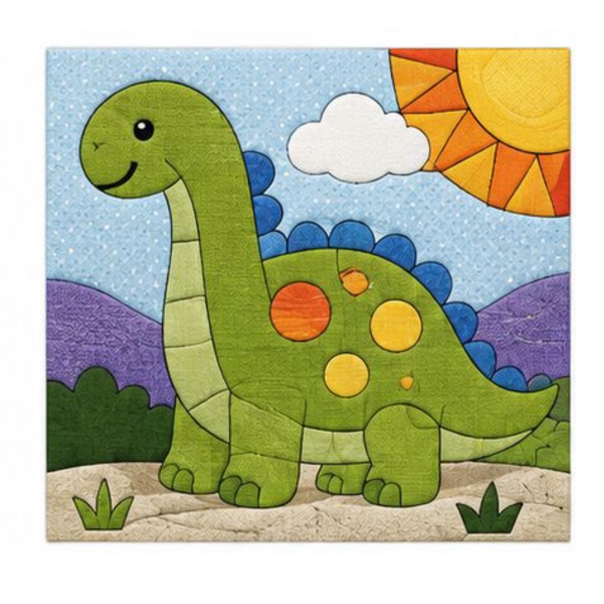Children’s Fun Fabric Mosaic Patterns | Kinusaiga Craft Board | Nursery Wall Art | 20cm Square | Beginner Fabric Craft