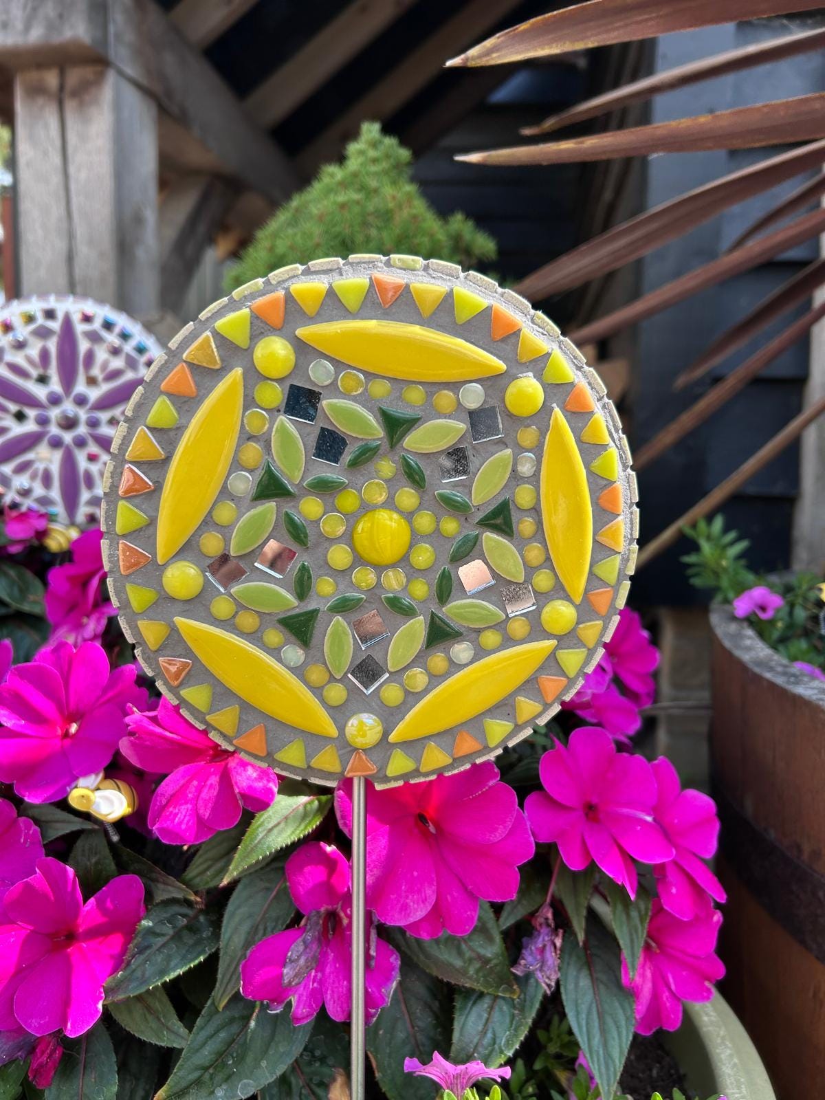 Golden Sunshine Flower Pop Garden Flower Mosaics - DIY Mosaic Craft Kit - Perfect Gift Idea