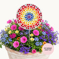 Rainbow Bloom Flower Pop Mosaic Kit – DIY Garden Mosaic Craft Kit for Beginners