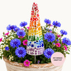 Colour Cascade Mosaic Flower Pop Kit – DIY Mosaic Craft Kit for Beginners