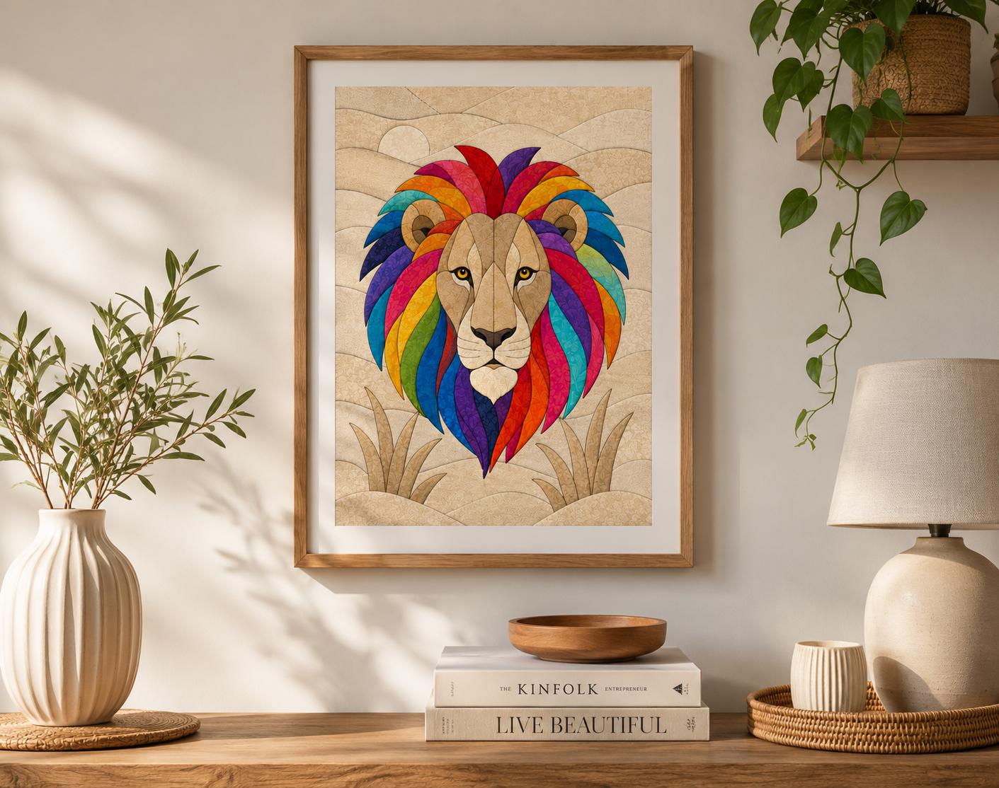 Fabric Mosaic Kit | Kinusaiga Inspired Magestic, Beginner Friendly | Includes Fabrics and Frame