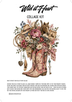 Collage Art Kit | Create Your Own Poster | Wild At Heart Cowboy Boots | Perfect Gift Idea