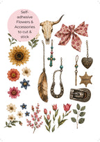 Collage Art Kit | Create Your Own Poster | Wild At Heart Cowboy Boots | Perfect Gift Idea