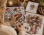 Collage Art Kit | Create Your Own Poster | Wild At Heart Cowboy Boots | Perfect Gift Idea