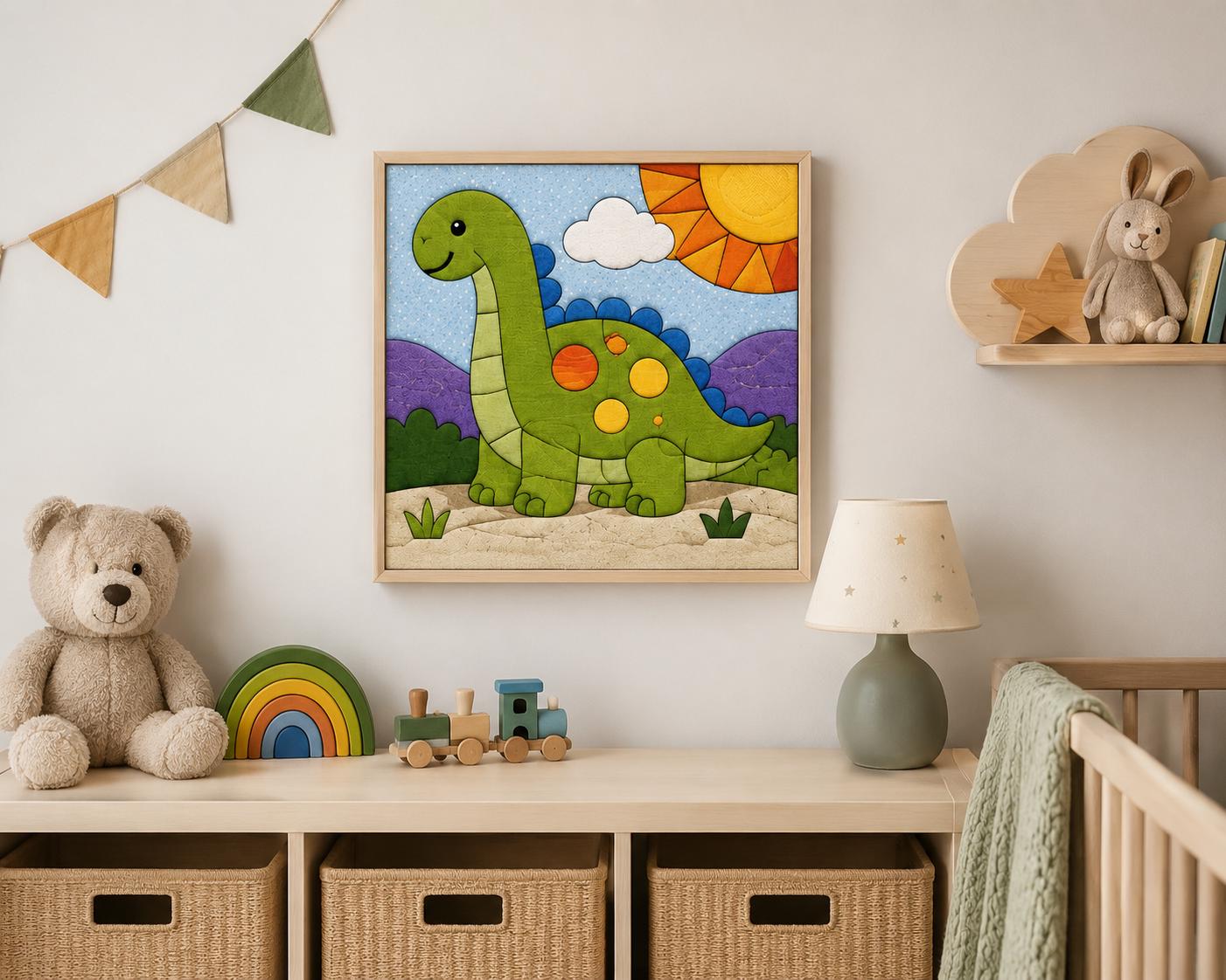Children’s Fun Fabric Mosaic Patterns | Kinusaiga Craft Board | Nursery Wall Art | 20cm Square | Beginner Fabric Craft