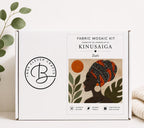 Fabric Mosaic Kit | Intermediate Level Kinusaiga Craft Kit | African Inspired Textile Art  - Zuri from our Heritage Range | A4 Framed