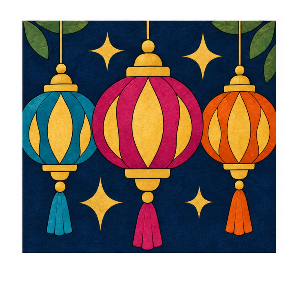 Diwali Kinusaiga Patterns | Festival of Lights Craft Kit | Diwali Diyas, Elephant, Lanterns and Rangoli | Fabric Art | PDF or Foam Board