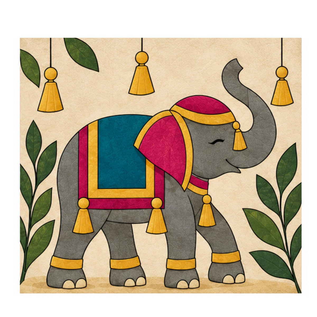 Diwali Kinusaiga Patterns | Festival of Lights Craft Kit | Diwali Diyas, Elephant, Lanterns and Rangoli | Fabric Art | PDF or Foam Board