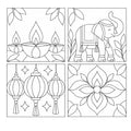 Eid Kinusaiga Patterns | Eid Kinusaiga Craft Kit & Patterns – Fabric Art, Eid Decorations, Islamic Craft | Fabric Art | PDF or Foam Board