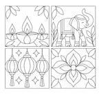 Eid Kinusaiga Patterns | Eid Kinusaiga Craft Kit & Patterns – Fabric Art, Eid Decorations, Islamic Craft | Fabric Art | PDF or Foam Board