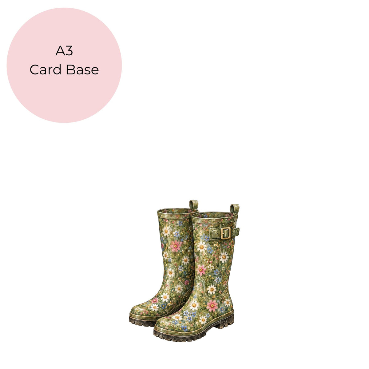 Collage Art Kit | Create Your Own Poster | Blooming Marvellous Wellington Boots | Perfect Gift Idea